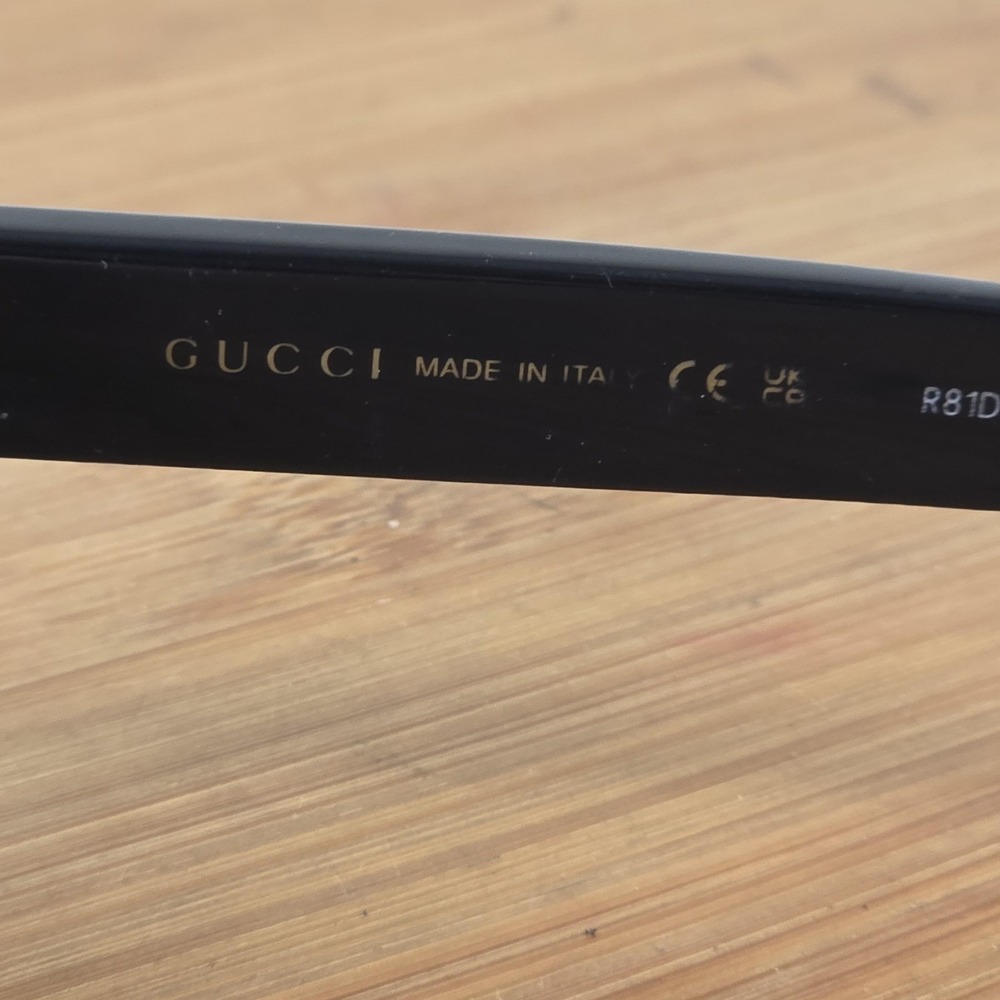 Gucci GG1579S Sunglasses Womens 53-22-140 Black Gray Oval Tinted Plastic Italy - Picture 3 of 16